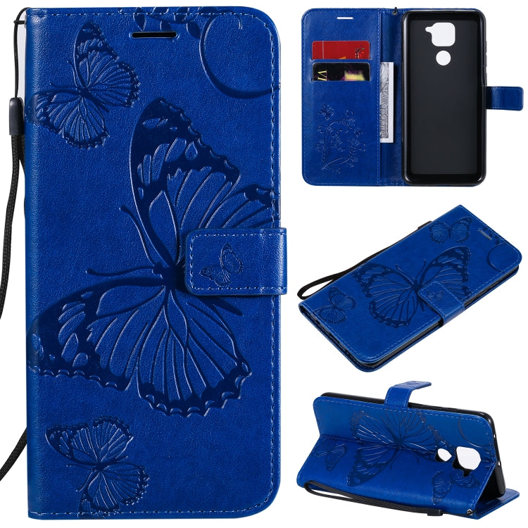 3D Butterflies Embossing Pattern Horizontal Flip Leather Case with Holder & Card Slot & Wallet, For Xiaomi Redmi K30 Pro, For Xiaomi Redmi Note 9 Pro, For Xiaomi Redmi Note 9 / 10X 4G, For Samsung Galaxy A11