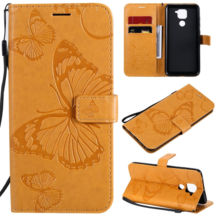 3D Butterflies Embossing Pattern Horizontal Flip Leather Case with Holder & Card Slot & Wallet, For Xiaomi Redmi K30 Pro, For Xiaomi Redmi Note 9 Pro, For Xiaomi Redmi Note 9 / 10X 4G, For Samsung Galaxy A11