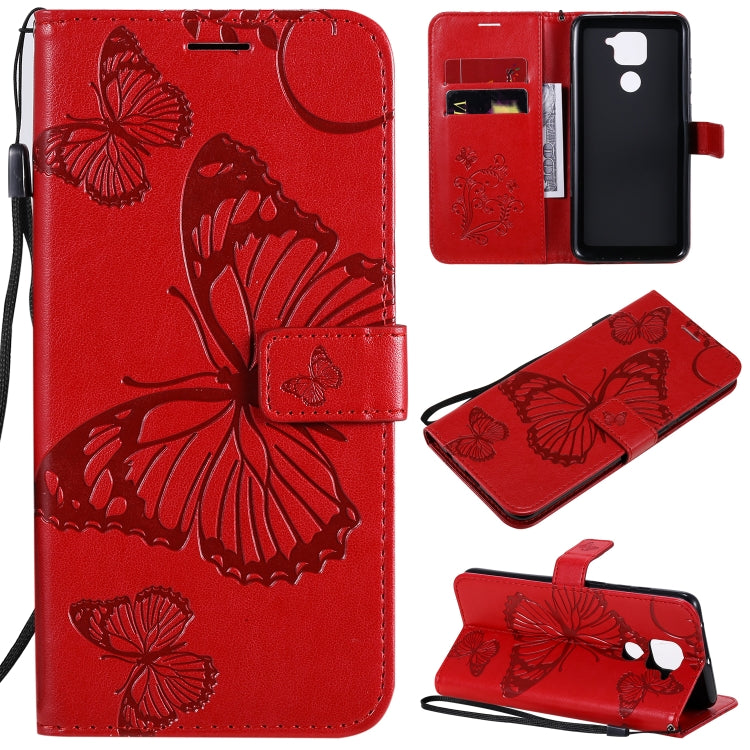 3D Butterflies Embossing Pattern Horizontal Flip Leather Case with Holder & Card Slot & Wallet, For Xiaomi Redmi K30 Pro, For Xiaomi Redmi Note 9 Pro, For Xiaomi Redmi Note 9 / 10X 4G, For Samsung Galaxy A11