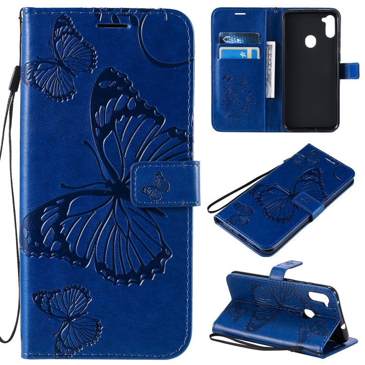 3D Butterflies Embossing Pattern Horizontal Flip Leather Case with Holder & Card Slot & Wallet, For Xiaomi Redmi K30 Pro, For Xiaomi Redmi Note 9 Pro, For Xiaomi Redmi Note 9 / 10X 4G, For Samsung Galaxy A11