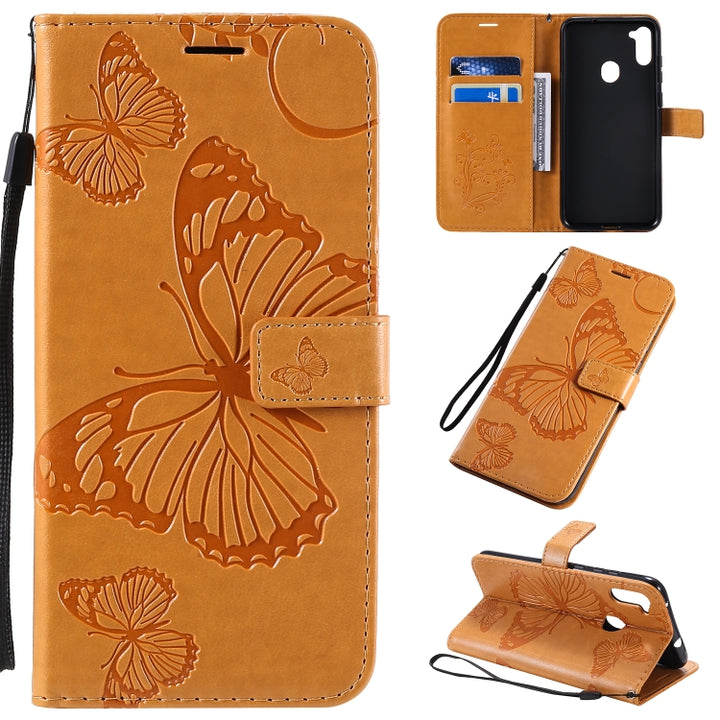 3D Butterflies Embossing Pattern Horizontal Flip Leather Case with Holder & Card Slot & Wallet, For Xiaomi Redmi K30 Pro, For Xiaomi Redmi Note 9 Pro, For Xiaomi Redmi Note 9 / 10X 4G, For Samsung Galaxy A11