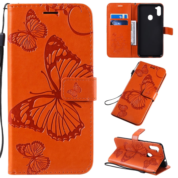 3D Butterflies Embossing Pattern Horizontal Flip Leather Case with Holder & Card Slot & Wallet, For Xiaomi Redmi K30 Pro, For Xiaomi Redmi Note 9 Pro, For Xiaomi Redmi Note 9 / 10X 4G, For Samsung Galaxy A11