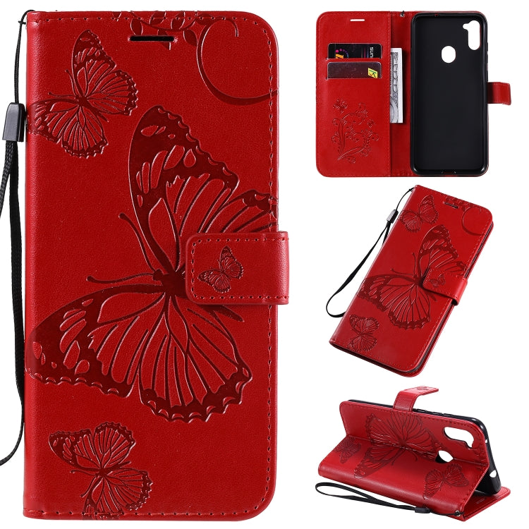 3D Butterflies Embossing Pattern Horizontal Flip Leather Case with Holder & Card Slot & Wallet, For Xiaomi Redmi K30 Pro, For Xiaomi Redmi Note 9 Pro, For Xiaomi Redmi Note 9 / 10X 4G, For Samsung Galaxy A11