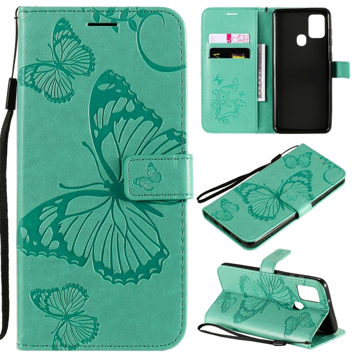 3D Butterflies Embossing Pattern Horizontal Flip Leather Case with Holder & Card Slot & Wallet, For Samsung Galaxy A21s, For Samsung Galaxy A31, For Samsung Galaxy A41, For Samsung Galaxy A51 5G