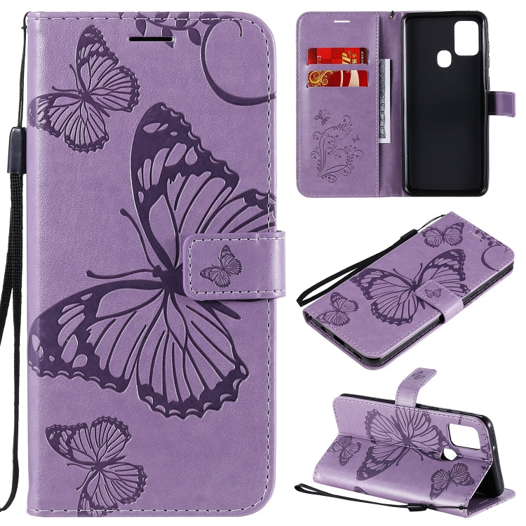 3D Butterflies Embossing Pattern Horizontal Flip Leather Case with Holder & Card Slot & Wallet, For Samsung Galaxy A21s, For Samsung Galaxy A31, For Samsung Galaxy A41, For Samsung Galaxy A51 5G