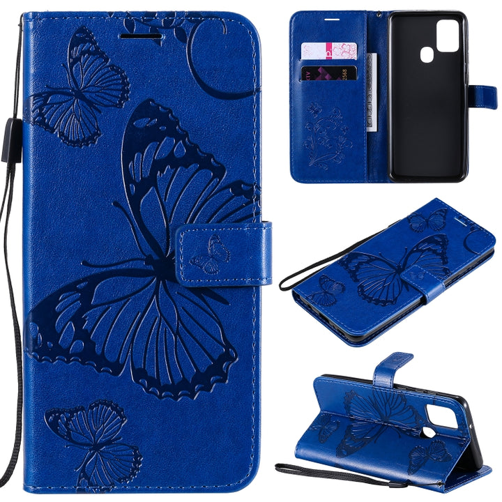 3D Butterflies Embossing Pattern Horizontal Flip Leather Case with Holder & Card Slot & Wallet, For Samsung Galaxy A21s, For Samsung Galaxy A31, For Samsung Galaxy A41, For Samsung Galaxy A51 5G