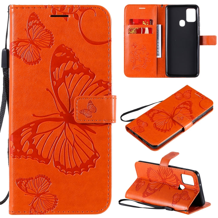 3D Butterflies Embossing Pattern Horizontal Flip Leather Case with Holder & Card Slot & Wallet, For Samsung Galaxy A21s, For Samsung Galaxy A31, For Samsung Galaxy A41, For Samsung Galaxy A51 5G