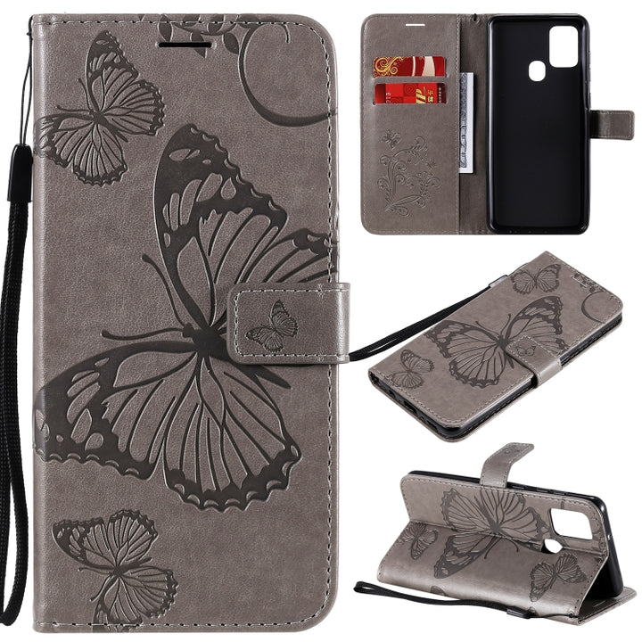 3D Butterflies Embossing Pattern Horizontal Flip Leather Case with Holder & Card Slot & Wallet, For Samsung Galaxy A21s, For Samsung Galaxy A31, For Samsung Galaxy A41, For Samsung Galaxy A51 5G