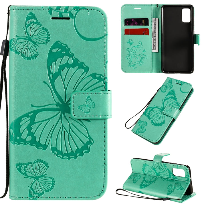 3D Butterflies Embossing Pattern Horizontal Flip Leather Case with Holder & Card Slot & Wallet, For Samsung Galaxy A21s, For Samsung Galaxy A31, For Samsung Galaxy A41, For Samsung Galaxy A51 5G