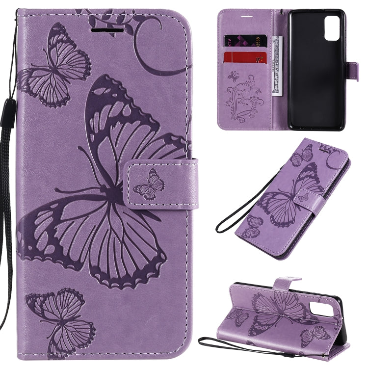 3D Butterflies Embossing Pattern Horizontal Flip Leather Case with Holder & Card Slot & Wallet, For Samsung Galaxy A21s, For Samsung Galaxy A31, For Samsung Galaxy A41, For Samsung Galaxy A51 5G