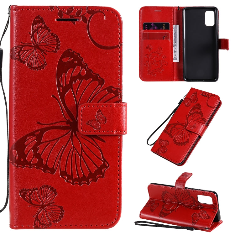 3D Butterflies Embossing Pattern Horizontal Flip Leather Case with Holder & Card Slot & Wallet, For Samsung Galaxy A21s, For Samsung Galaxy A31, For Samsung Galaxy A41, For Samsung Galaxy A51 5G