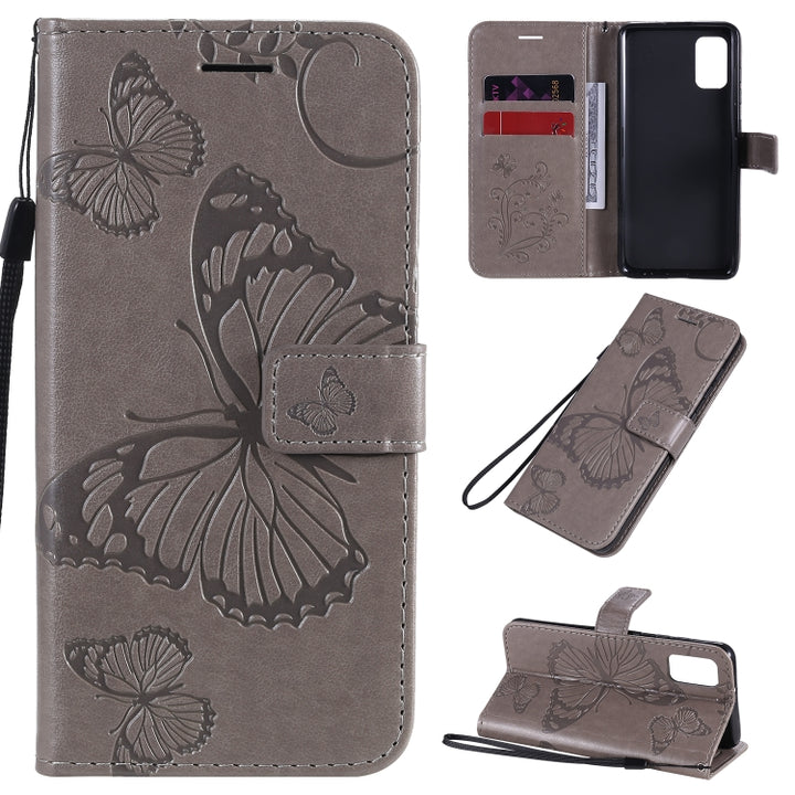 3D Butterflies Embossing Pattern Horizontal Flip Leather Case with Holder & Card Slot & Wallet, For Samsung Galaxy A21s, For Samsung Galaxy A31, For Samsung Galaxy A41, For Samsung Galaxy A51 5G