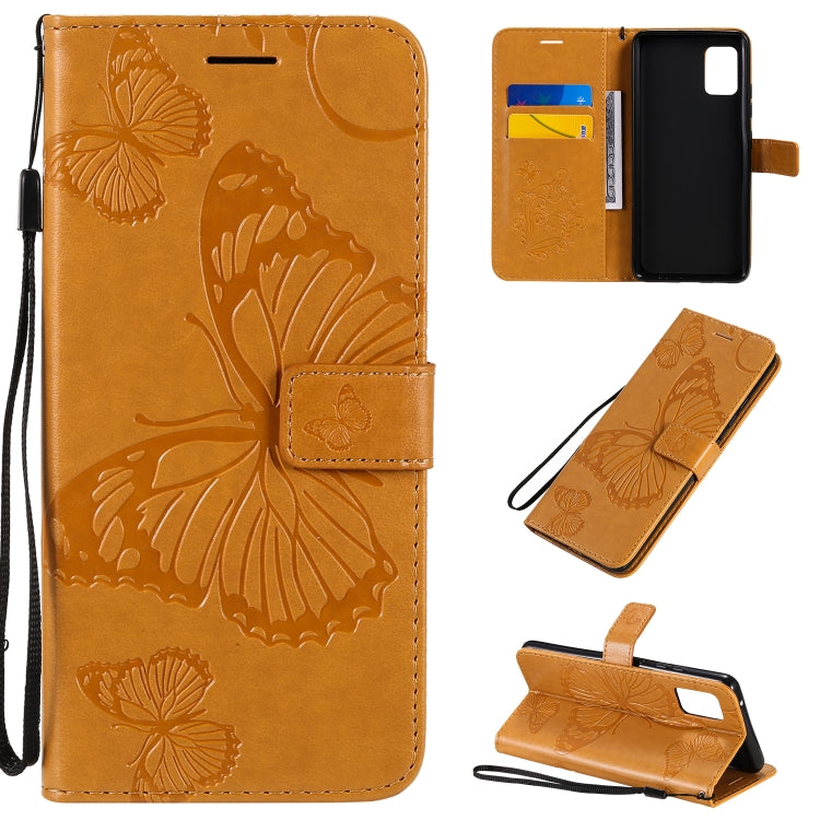 3D Butterflies Embossing Pattern Horizontal Flip Leather Case with Holder & Card Slot & Wallet, For Samsung Galaxy A21s, For Samsung Galaxy A31, For Samsung Galaxy A41, For Samsung Galaxy A51 5G