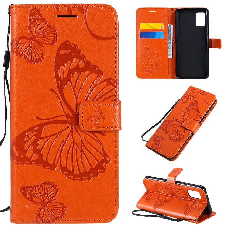 3D Butterflies Embossing Pattern Horizontal Flip Leather Case with Holder & Card Slot & Wallet, For Samsung Galaxy A21s, For Samsung Galaxy A31, For Samsung Galaxy A41, For Samsung Galaxy A51 5G