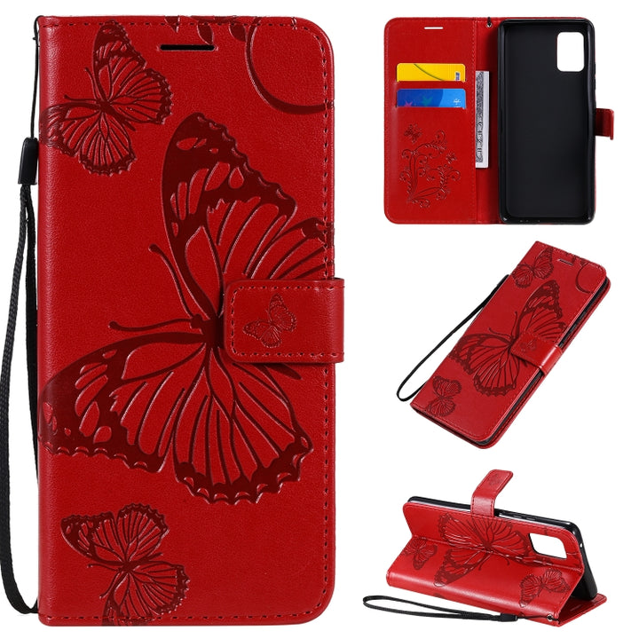 3D Butterflies Embossing Pattern Horizontal Flip Leather Case with Holder & Card Slot & Wallet, For Samsung Galaxy A21s, For Samsung Galaxy A31, For Samsung Galaxy A41, For Samsung Galaxy A51 5G