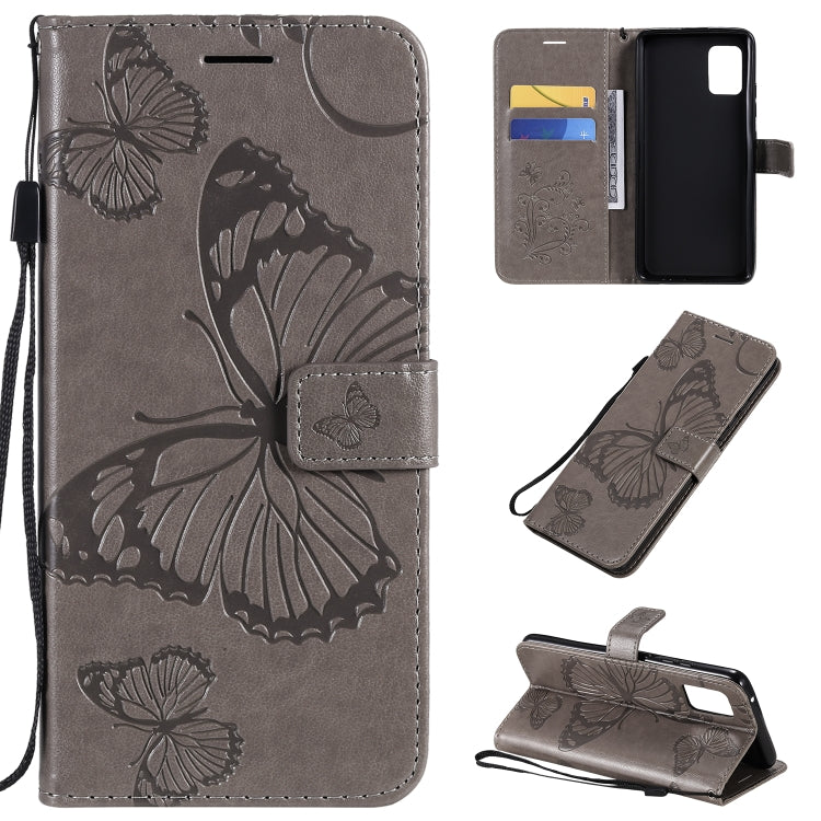 3D Butterflies Embossing Pattern Horizontal Flip Leather Case with Holder & Card Slot & Wallet, For Samsung Galaxy A21s, For Samsung Galaxy A31, For Samsung Galaxy A41, For Samsung Galaxy A51 5G