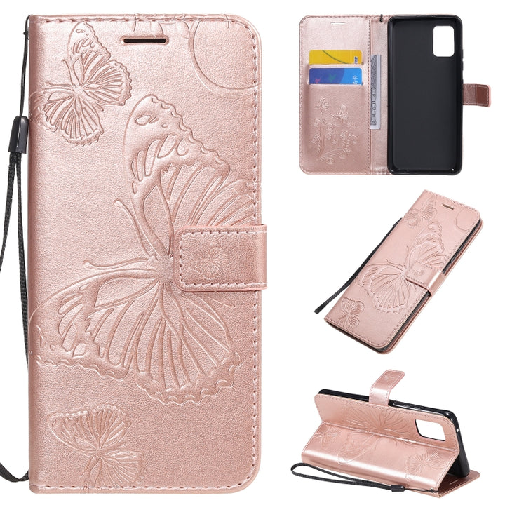 3D Butterflies Embossing Pattern Horizontal Flip Leather Case with Holder & Card Slot & Wallet, For Samsung Galaxy A21s, For Samsung Galaxy A31, For Samsung Galaxy A41, For Samsung Galaxy A51 5G