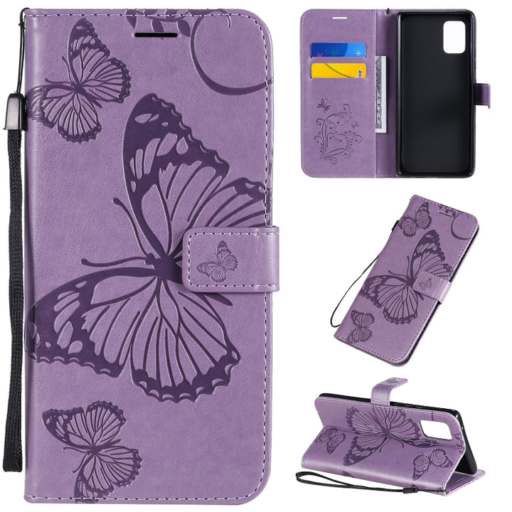 3D Butterflies Embossing Pattern Horizontal Flip Leather Case with Holder & Card Slot & Wallet, For Samsung Galaxy A71 5G, For Huawei Nova 7, For Huawei Nova 7 Pro, For Huawei Nova 7 SE / P40 Lite 5G