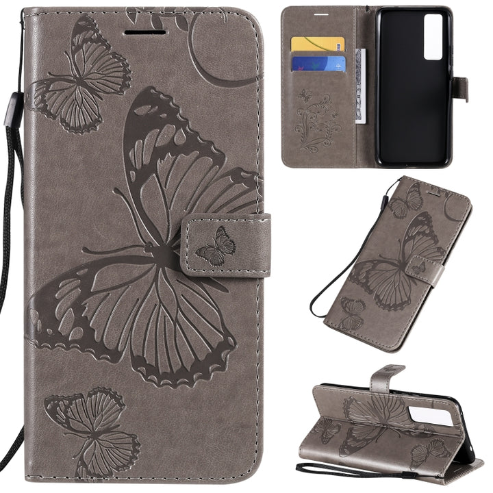 3D Butterflies Embossing Pattern Horizontal Flip Leather Case with Holder & Card Slot & Wallet, For Samsung Galaxy A71 5G, For Huawei Nova 7, For Huawei Nova 7 Pro, For Huawei Nova 7 SE / P40 Lite 5G