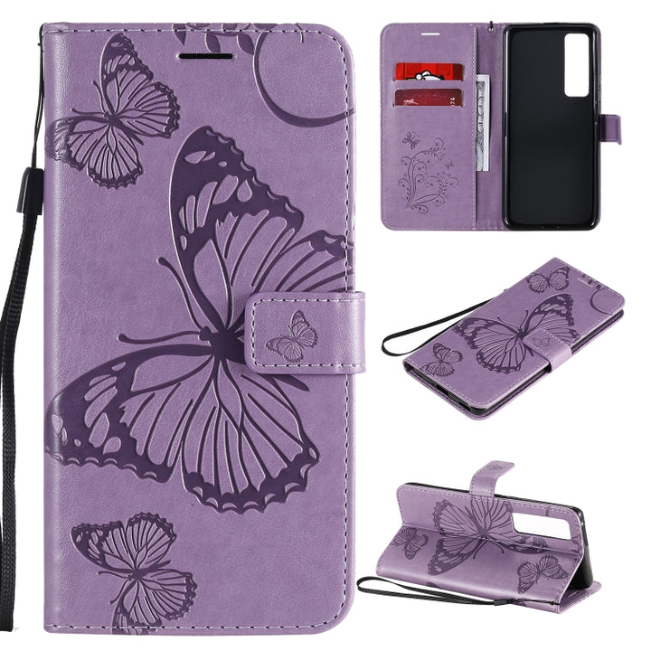 3D Butterflies Embossing Pattern Horizontal Flip Leather Case with Holder & Card Slot & Wallet, For Samsung Galaxy A71 5G, For Huawei Nova 7, For Huawei Nova 7 Pro, For Huawei Nova 7 SE / P40 Lite 5G