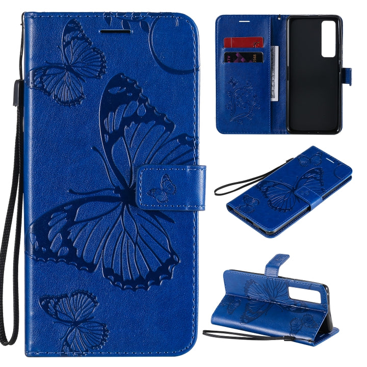 3D Butterflies Embossing Pattern Horizontal Flip Leather Case with Holder & Card Slot & Wallet, For Samsung Galaxy A71 5G, For Huawei Nova 7, For Huawei Nova 7 Pro, For Huawei Nova 7 SE / P40 Lite 5G