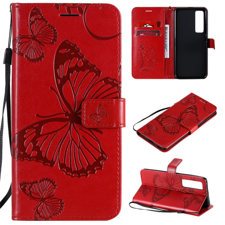 3D Butterflies Embossing Pattern Horizontal Flip Leather Case with Holder & Card Slot & Wallet, For Samsung Galaxy A71 5G, For Huawei Nova 7, For Huawei Nova 7 Pro, For Huawei Nova 7 SE / P40 Lite 5G