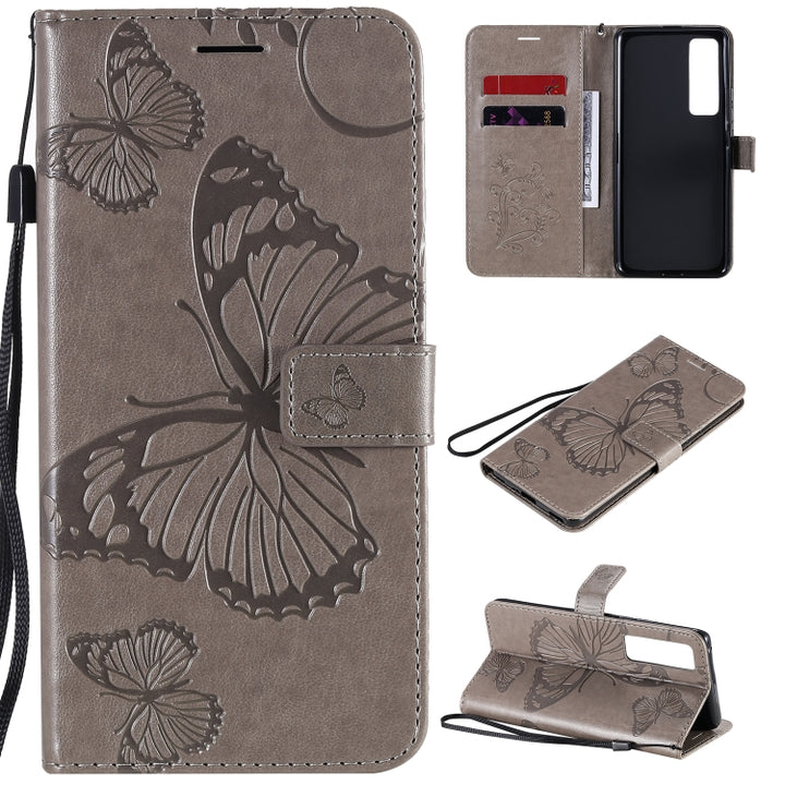 3D Butterflies Embossing Pattern Horizontal Flip Leather Case with Holder & Card Slot & Wallet, For Samsung Galaxy A71 5G, For Huawei Nova 7, For Huawei Nova 7 Pro, For Huawei Nova 7 SE / P40 Lite 5G