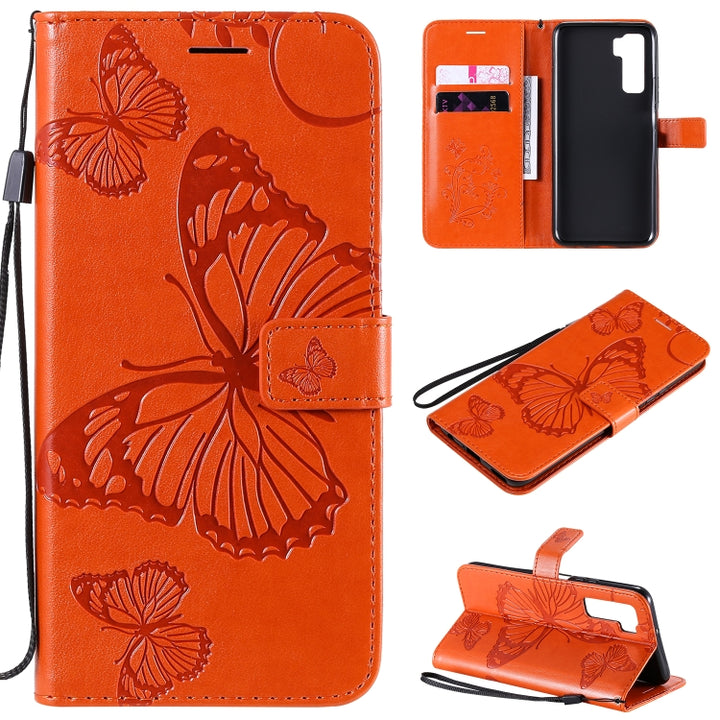 3D Butterflies Embossing Pattern Horizontal Flip Leather Case with Holder & Card Slot & Wallet, For Samsung Galaxy A71 5G, For Huawei Nova 7, For Huawei Nova 7 Pro, For Huawei Nova 7 SE / P40 Lite 5G