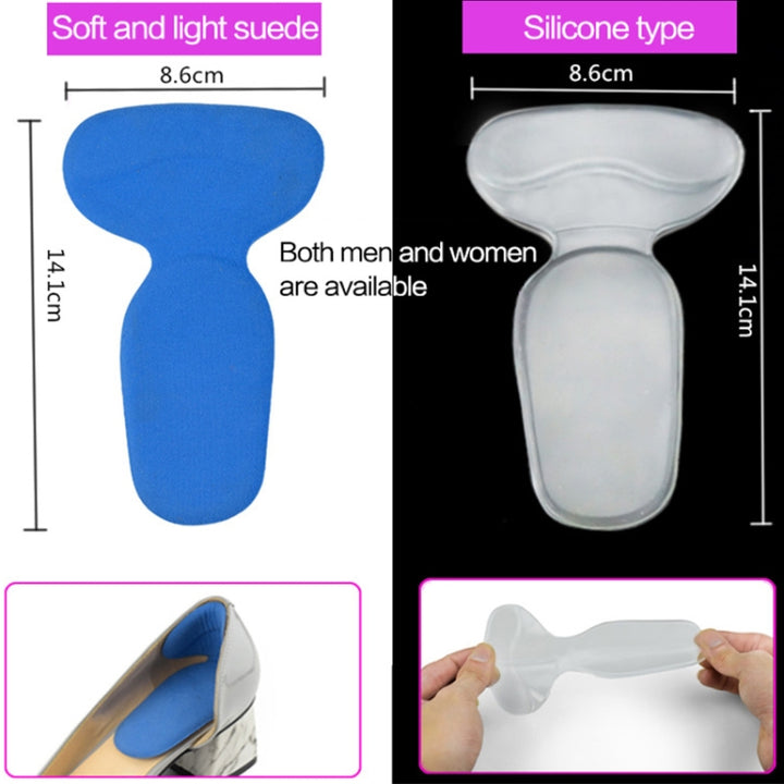 1pair 2 in 1 Anti-grinding Silicone Thickened Heel Stickers