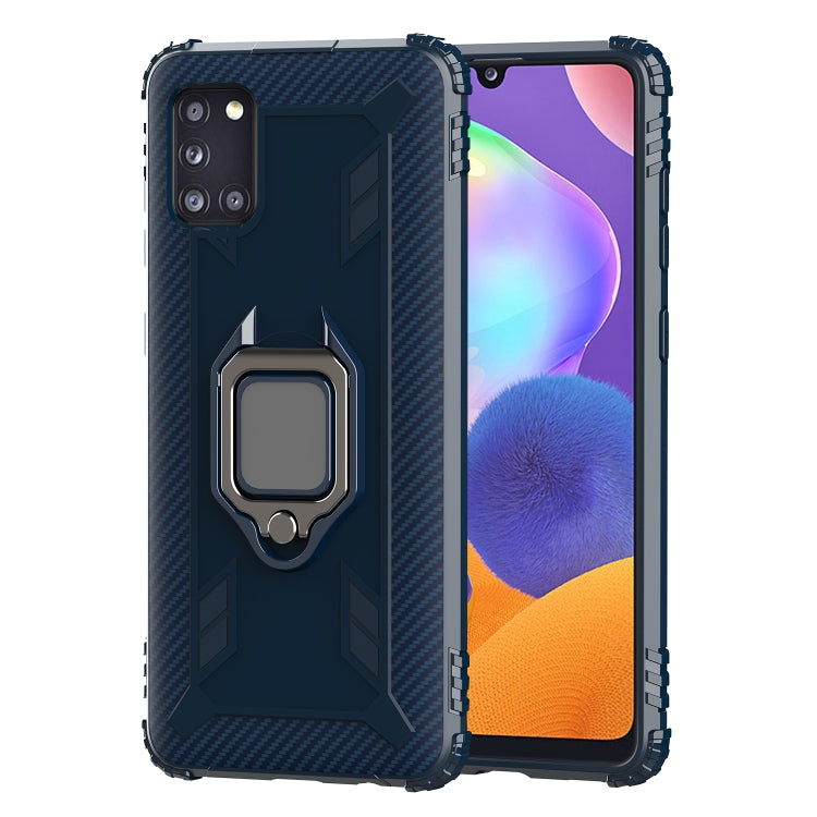 Carbon Fiber Protective Case with 360 Degree Rotating Ring Holder, For Samsung A11 (EU Version), For Samsung Galaxy A21S, For Samsung Galaxy A31, For Samsung Galaxy A41