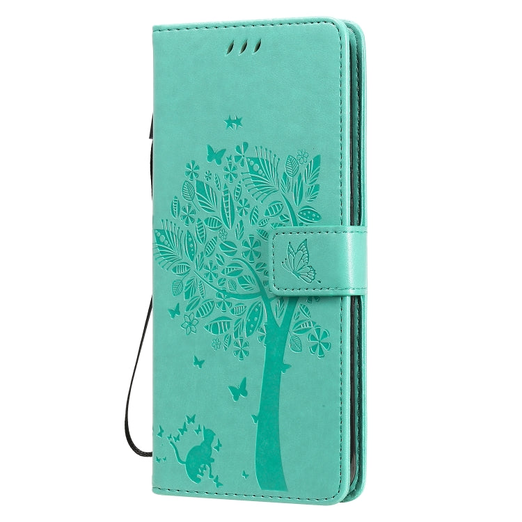 Tree & Cat Embossed Pattern Horizontal Flip Leather Case with Holder & Card Slots & Wallet & Lanyard, For LG V60 ThinQ 5G, For Motorola Moto G Power