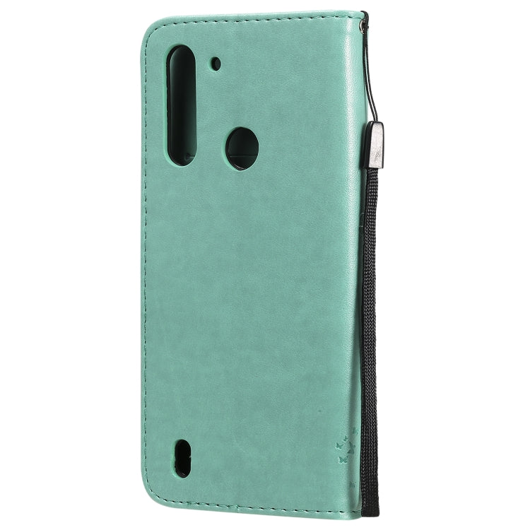 Tree & Cat Embossed Pattern Horizontal Flip Leather Case with Holder & Card Slots & Wallet & Lanyard, For Motorola Moto G8 Power Lite, For Motorola Moto G8 Power