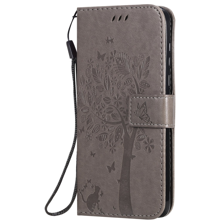 Tree & Cat Embossed Pattern Horizontal Flip Leather Case with Holder & Card Slots & Wallet & Lanyard, For Motorola Moto G8 Power Lite, For Motorola Moto G8 Power