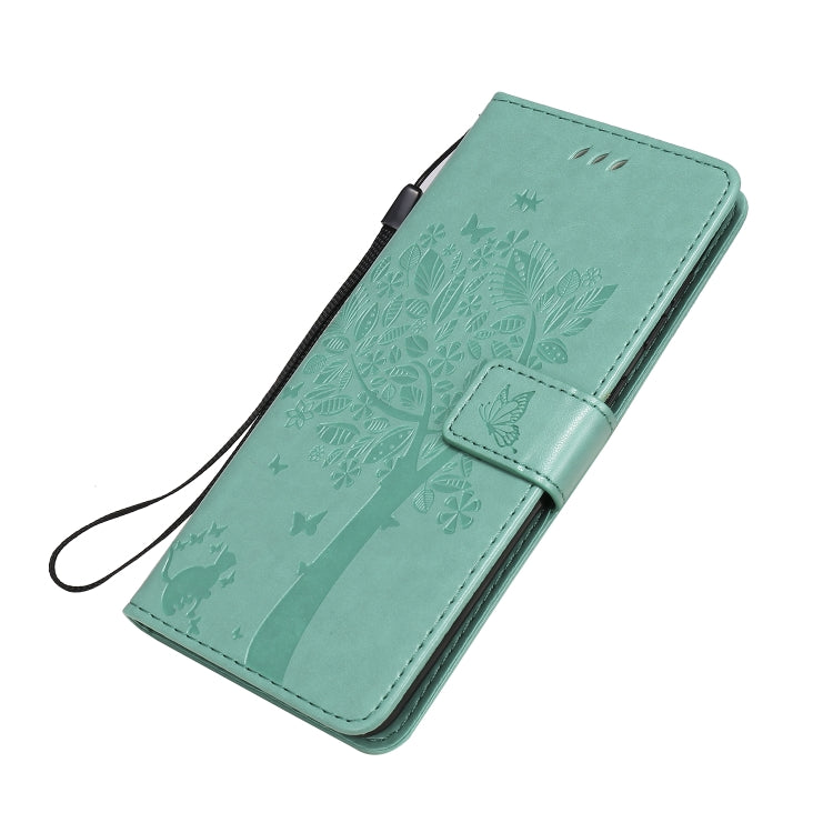 Tree & Cat Embossed Pattern Horizontal Flip Leather Case with Holder & Card Slots & Wallet & Lanyard, For Samsung Galaxy A31, For Samsung Galaxy A41