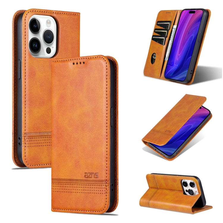 AZNS Magnetic Calf Texture Flip Leather Phone Case, For iPhone 16e, For iPhone 16 Pro Max, For iPhone 16 Pro, For iPhone 16 Plus, For iPhone 16