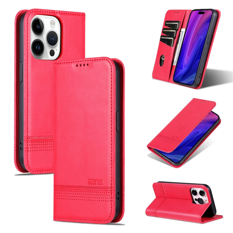 AZNS Magnetic Calf Texture Flip Leather Phone Case, For iPhone 16e, For iPhone 16 Pro Max, For iPhone 16 Pro, For iPhone 16 Plus, For iPhone 16