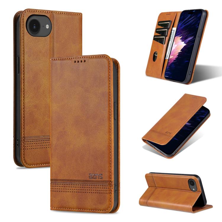 AZNS Magnetic Calf Texture Flip Leather Phone Case, For iPhone 16e, For iPhone 16 Pro Max, For iPhone 16 Pro, For iPhone 16 Plus, For iPhone 16