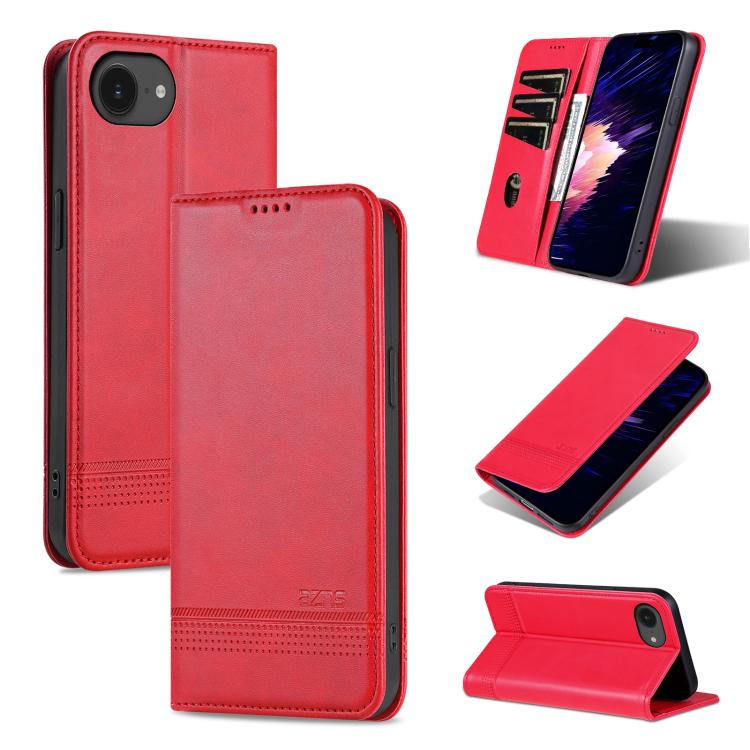 AZNS Magnetic Calf Texture Flip Leather Phone Case, For iPhone 16e, For iPhone 16 Pro Max, For iPhone 16 Pro, For iPhone 16 Plus, For iPhone 16