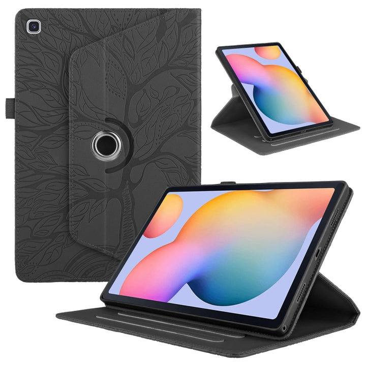 Tree Life Embossed Rotation Leather Tablet Case, For Samsung Galaxy Tab S10 Ultra / S9 Ultra, For Samsung Galaxy Tab S10+ / S9+ / S8+, For Samsung Galaxy Tab S10 / S8 / S7, For Samsung Galaxy Tab S9 / S9 FE, For Samsung Galaxy Tab A7 Lite T220