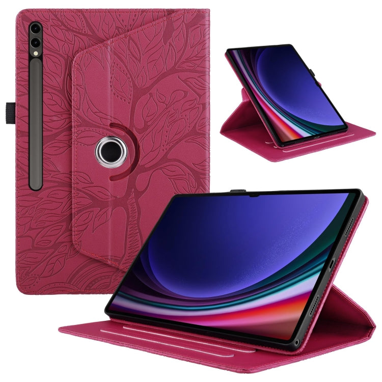 Tree Life Embossed Rotation Leather Tablet Case, For Samsung Galaxy Tab S10 Ultra / S9 Ultra, For Samsung Galaxy Tab S10+ / S9+ / S8+, For Samsung Galaxy Tab S10 / S8 / S7, For Samsung Galaxy Tab S9 / S9 FE, For Samsung Galaxy Tab A7 Lite T220