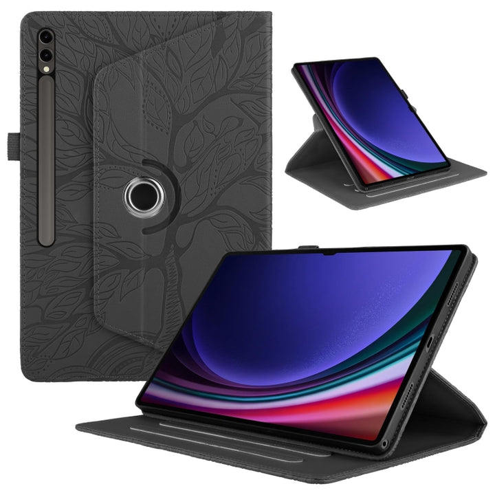 Tree Life Embossed Rotation Leather Tablet Case, For Samsung Galaxy Tab S10 Ultra / S9 Ultra, For Samsung Galaxy Tab S10+ / S9+ / S8+, For Samsung Galaxy Tab S10 / S8 / S7, For Samsung Galaxy Tab S9 / S9 FE, For Samsung Galaxy Tab A7 Lite T220