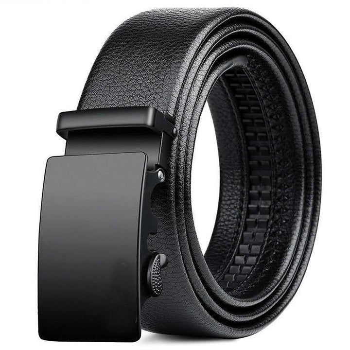 Leather Texture Belt Men Business Fashion Automatic Buckle Belt, 120cm x 1