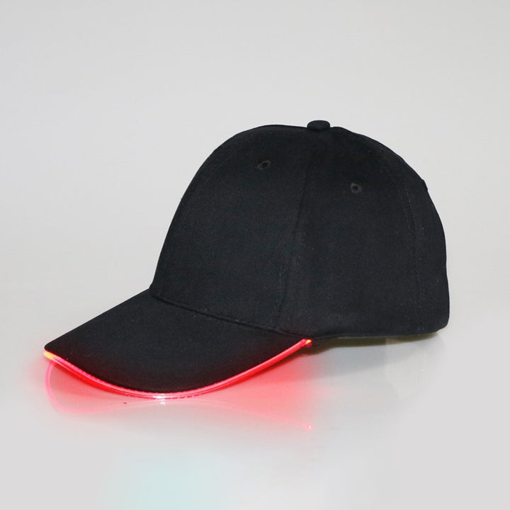 LED Luminous Baseball Cap Male Outdoor Fluorescent Sunhat, Style: Rechargeable, Black Hat Red Light, Black Hat Orange Light, Black  Hat Yellow Light, Black Hat Green Light, Black Hat Blue Light, Black Hat White Light, Black Hat Pink Light