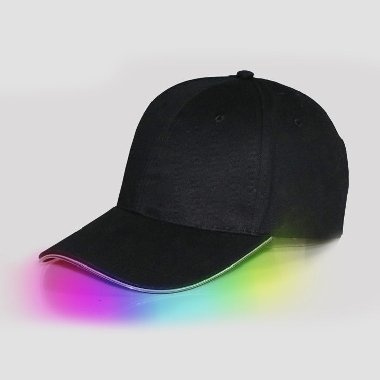 LED Luminous Baseball Cap Male Outdoor Fluorescent Sunhat, Style: Rechargeable, Black Hat Red Light, Black Hat Orange Light, Black  Hat Yellow Light, Black Hat Green Light, Black Hat Blue Light, Black Hat White Light, Black Hat Pink Light