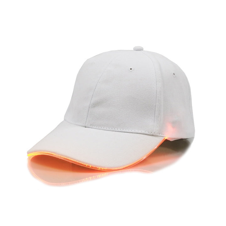 LED Luminous Baseball Cap Male Outdoor Fluorescent Sunhat, Style: Rechargeable, Black Hat Red Light, Black Hat Orange Light, Black  Hat Yellow Light, Black Hat Green Light, Black Hat Blue Light, Black Hat White Light, Black Hat Pink Light