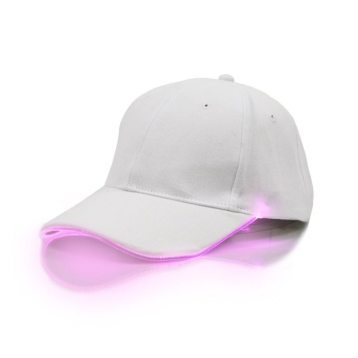 LED Luminous Baseball Cap Male Outdoor Fluorescent Sunhat, Style: Rechargeable, Black Hat Red Light, Black Hat Orange Light, Black  Hat Yellow Light, Black Hat Green Light, Black Hat Blue Light, Black Hat White Light, Black Hat Pink Light