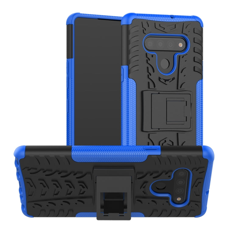 Tire Texture Shockproof TPU + PC Protective Case with Holder, For LG Stylo 6, For Xiaomi Redmi 10X 5G, For Samsung Galaxy Note20 Ultra, For Motorola Moto G8 Power Lite