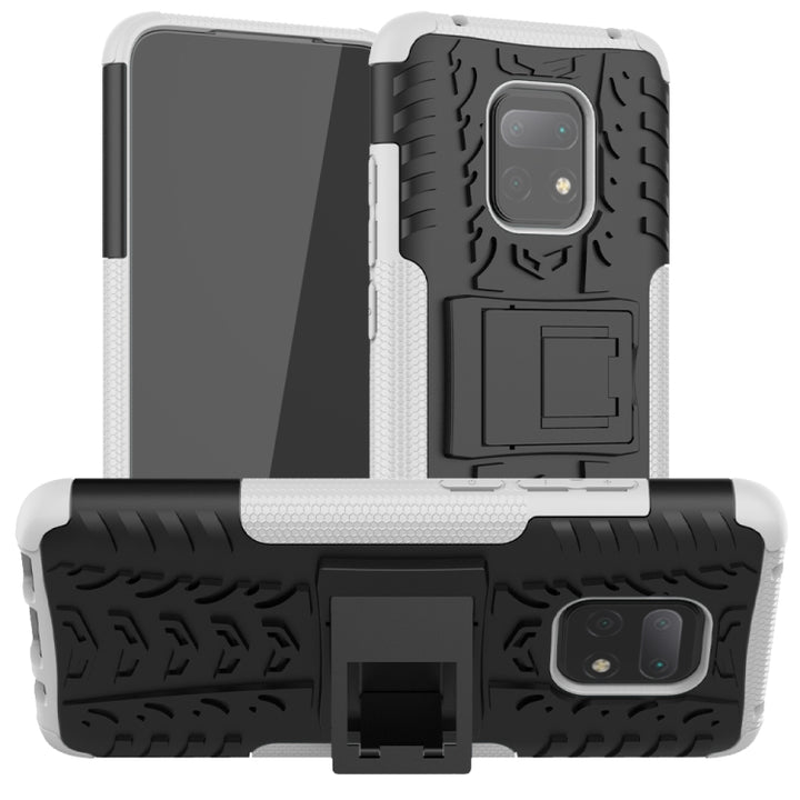 Tire Texture Shockproof TPU + PC Protective Case with Holder, For LG Stylo 6, For Xiaomi Redmi 10X 5G, For Samsung Galaxy Note20 Ultra, For Motorola Moto G8 Power Lite