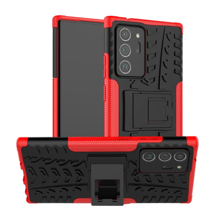 Tire Texture Shockproof TPU + PC Protective Case with Holder, For LG Stylo 6, For Xiaomi Redmi 10X 5G, For Samsung Galaxy Note20 Ultra, For Motorola Moto G8 Power Lite