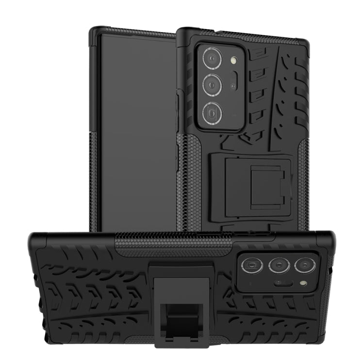 Tire Texture Shockproof TPU + PC Protective Case with Holder, For LG Stylo 6, For Xiaomi Redmi 10X 5G, For Samsung Galaxy Note20 Ultra, For Motorola Moto G8 Power Lite